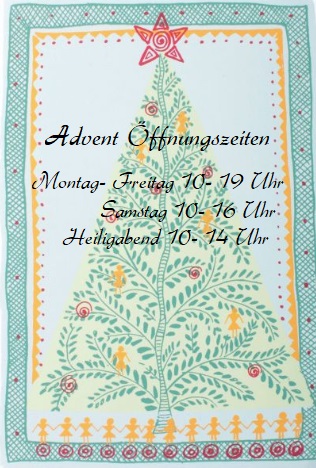 Offnungszeiten Weihnachtskarte Christbaum
